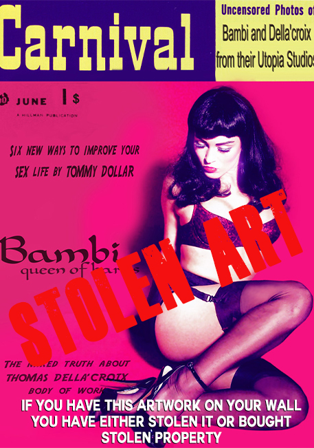 STOLEN  BETTIE PAGE ART WORK 